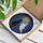 Fantasy Art Lovers' Tiffany Stained Glass Black Cat Ghost Starburst Sapphire Blue Emerald Green Mosaic Stained Glass Suncatcher - 3