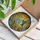 Nature Lovers' Iridescent Blue-Green Hummingbird Stained Glass Forget-Me-Not Golden Mosaic Pattern Stained Glass Suncatcher - 3