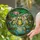 Nature Lovers' Emerald Green Frog Stained Glass Jewel Tone Pond Lily Pad Lotus Mosaic Stained Glass Suncatcher - 2