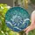 Ocean Lovers' Intricate Tiffany Stained Glass Nautilus Shell Deep Blue Aquamarine Waves Stained Glass Suncatcher - LH3UESLTgk