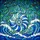 Ocean Lovers' Intricate Tiffany Stained Glass Nautilus Shell Deep Blue Aquamarine Waves Stained Glass Suncatcher - 5