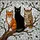 Fantasy Art Lovers' Stained Glass Black Cat Fox Owl Mosaic Art Jewel Tones Iridescent Stained Glass Suncatcher - 5