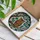 Art Enthusiasts' Intricate Tiffany Stained Glass Owl Amber Gold Green Blue Cracked Ice Stained Glass Suncatcher - 3
