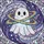 Art Lovers' Friendly Ghost Tiffany Stained Glass Galaxy Nebula Mosaic Art, Pearlescent Jewel Tones Stained Glass Suncatcher - 5