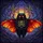 Fantasy Art Enthusiasts' Tiffany Stained Glass Moth Gold Antlers Red Orange Wings Ethereal Twilight Mosaic Stained Glass Suncatcher - 5