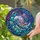 Celestial Ocean Enthusiasts Jewel Tone Stained Glass Crescent Moon Wave Cosmic Nebula Starburst Mosaic Pattern Stained Glass Suncatcher - 2