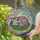 Cat Lovers' Tiffany Style Sleeping Tabby Cat Grey Orange Green Jewel Tone Intricate Mosaic Stained Glass Suncatcher - 2