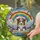 Australian Shepherd Lovers' Vibrant Tiffany Stained Glass Tricolor Dog Rainbow Celestial Mosaic Stained Glass Suncatcher - EOM8ybN8zK