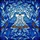 Romantics' Intricate Stained Glass Cobalt Blue Lovebirds Floral Amber Mosaic Design Stained Glass Suncatcher - 5