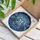 Romantics' Intricate Stained Glass Cobalt Blue Lovebirds Floral Amber Mosaic Design Stained Glass Suncatcher - 3