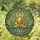 Mindful Art Lovers' Serene Buddha Stained Glass Golden Amber Emerald Blue Lotus Mosaic Stained Glass Suncatcher - 1
