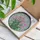 Nature Lovers' Vibrant Tiffany Style Stained Glass Pink Tulip Mosaic with Colorful Geometric Border Stained Glass Suncatcher - 3