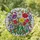 Art Lovers' Edge-to-Edge Stained Glass Red Purple Yellow Blue Jewel Tone Floral Mosaic Stained Glass Suncatcher - U5G8QO5GHA