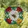 Nature Lovers' Intricate Tiffany Stained Glass Bumblebee Bloom & Mosaic in Amber Red Green Blue Tones Stained Glass Suncatcher - 1