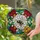 Nature Lovers' Intricate Tiffany Stained Glass Bumblebee Bloom & Mosaic in Amber Red Green Blue Tones Stained Glass Suncatcher - 2