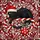Christmas Cat Lovers' Intricate Tiffany Stained Glass Black Cat Winking Santa Hat Candy Cane Crimson Red Mosaic Art Stained Glass Suncatcher - 5