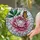 Art Lovers' Intricate Glowing Tiffany Stained Glass Peony Monarch Butterfly Pink Orange Green Mosaic Stained Glass Suncatcher - 2