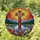Inspirational Art Admirers Tiffany Stained Glass Cross, Radiant Sunburst, Wildflower Field, Jewel Tones Stained Glass Suncatcher - Ukwy0RbxJi