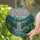 Nature & Art Lovers' Tiffany Stained Glass Waterfall Mountainscape Teal Emerald Gold Stained Glass Suncatcher - 2