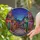 Travelers' Intricate Stained Glass Cobblestone Town Jewel Tones Indigo Starry Night Stained Glass Suncatcher - 2