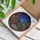 Travelers' Intricate Stained Glass Cobblestone Town Jewel Tones Indigo Starry Night Stained Glass Suncatcher - 3