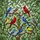 Nature Lovers' Intricate Tiffany Stained Glass Eight Colorful Birds Jewel Tone Mosaic Art Stained Glass Suncatcher - 5