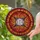 Basketball Fans' Stained Glass Art Basketball Mosaic Jewel Tones Amber Red Orange Geometric Stained Glass Suncatcher - 2