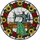 Sewing Enthusiasts' Intricate Jewel Tone Tiffany Glass Vintage Sewing Machine Mosaic, Red Rose & Sunflower Border Stained Glass Suncatcher - 5