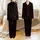 Women's Solid Black Minimalist Muted & Cherry Red Scattered Hearts Long Sleeve Cotton-Blend Sleep Set Satin Pajamas Set - 1