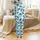 Youthful Blue Monster Truck Action Print: Yellow Flames, Mud Splatters & Star Design Satin Pajamas Set - 3