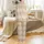 Women's Warm Brown Cream Geometric Plaid Organic Cotton Muslin Pajama Set Satin Pajamas Set - 3