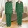 Enchanted Winter Golden Yellow House Star Snowflake Pattern - Deep Green Garment Satin Pajamas Set - 1
