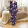Personalized Family Halloween: Royal Purple Whimsical Cats & Jack-o'-Lanterns Sleep Set Satin Pajamas Set - 2