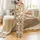 Family Personalized Thanksgiving 2025 Pajamas: Plus Size Pumpkin Plaid Sleepwear Satin Pajamas Set - 3
