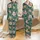 Women's Sloth Floral Pajama Pants: Tea-Loving Sloths & Rose-Pink Forest Foliage Satin Pajamas Set - 1