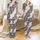 Satin Sleep Set: Intertwined Monogram & Botanical Pattern - Blush & Charcoal Kid Satin Pajamas Set - 1