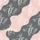 Satin Sleep Set: Intertwined Monogram & Botanical Pattern - Blush & Charcoal Kid Satin Pajamas Set - 4