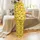 Playful Yellow Duck Pattern: Seamless Swimming Cartoon Ducks Flat Art Print Satin Short-Sleeve Pajamas Set - 3