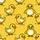 Playful Yellow Duck Pattern: Seamless Swimming Cartoon Ducks Flat Art Print Satin Short-Sleeve Pajamas Set - 4