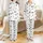 Holiday Decor: Rustic Reindeer Sleigh Seamless Pattern with Buffalo Plaid & Holly Satin Pajamas Set - 1