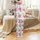 Women's Bridesmaid Rayon Pajamas: Watercolor Fuchsia Rose & Teal Cactus Floral Satin Pajamas Set - 3