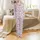 Women's Red White Blue Vintage Americana Liberty Collage Polyester Spandex Sleepwear Satin Pajamas Set - 2