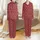 Heritage Geometric: Cranberry White Interlocking Squares & Diamond Pattern - Art Motif Satin Pajamas Set - 1