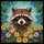 Nature Lovers' Vibrant Tiffany Stained Glass Raccoon Portrait Floral Mosaic Design Stained Glass Suncatcher - 5