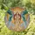 Art Lovers' Serene Stained Glass Angel Iridescent Wings Gold Amber Lavender Teal Mosaic Stained Glass Suncatcher - 1