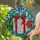 Christmas Enthusiasts' Vibrant Tiffany Style Stained Glass Gift Box & Tree Mosaic Pattern Stained Glass Suncatcher - 2