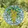Art Lovers' Tiffany Style Golden Yellow Floral Stained Glass Blue Sky Mosaic Design Stained Glass Suncatcher - 1