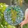 Art Lovers' Tiffany Style Golden Yellow Floral Stained Glass Blue Sky Mosaic Design Stained Glass Suncatcher - 2