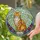 Cat Lovers' Intricate Tiffany Stained Glass Orange Tabby Cat, Jewel Tone Floral & Green Mosaic Stained Glass Suncatcher - 2