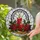 Winter Holiday Fans' Tiffany Style Stained Glass Glowing Red Pillar Candles, Poinsettia, Holly & Berries Mosaic Stained Glass Suncatcher - 7ll5GqkyQA